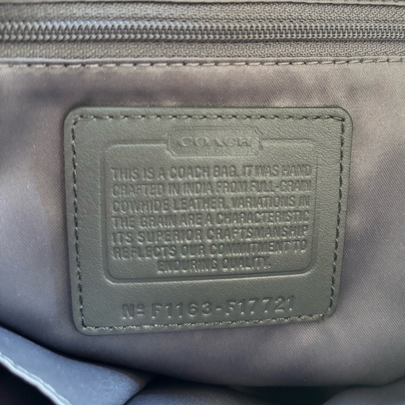 Vintage Y2K Coach Metallic Leather Tote Pewter Shoulder Bag EUC Classic Coach - Picture 8 of 9